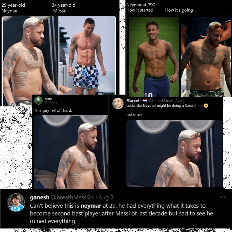 Fans reaction to Neymar's Fat Physique