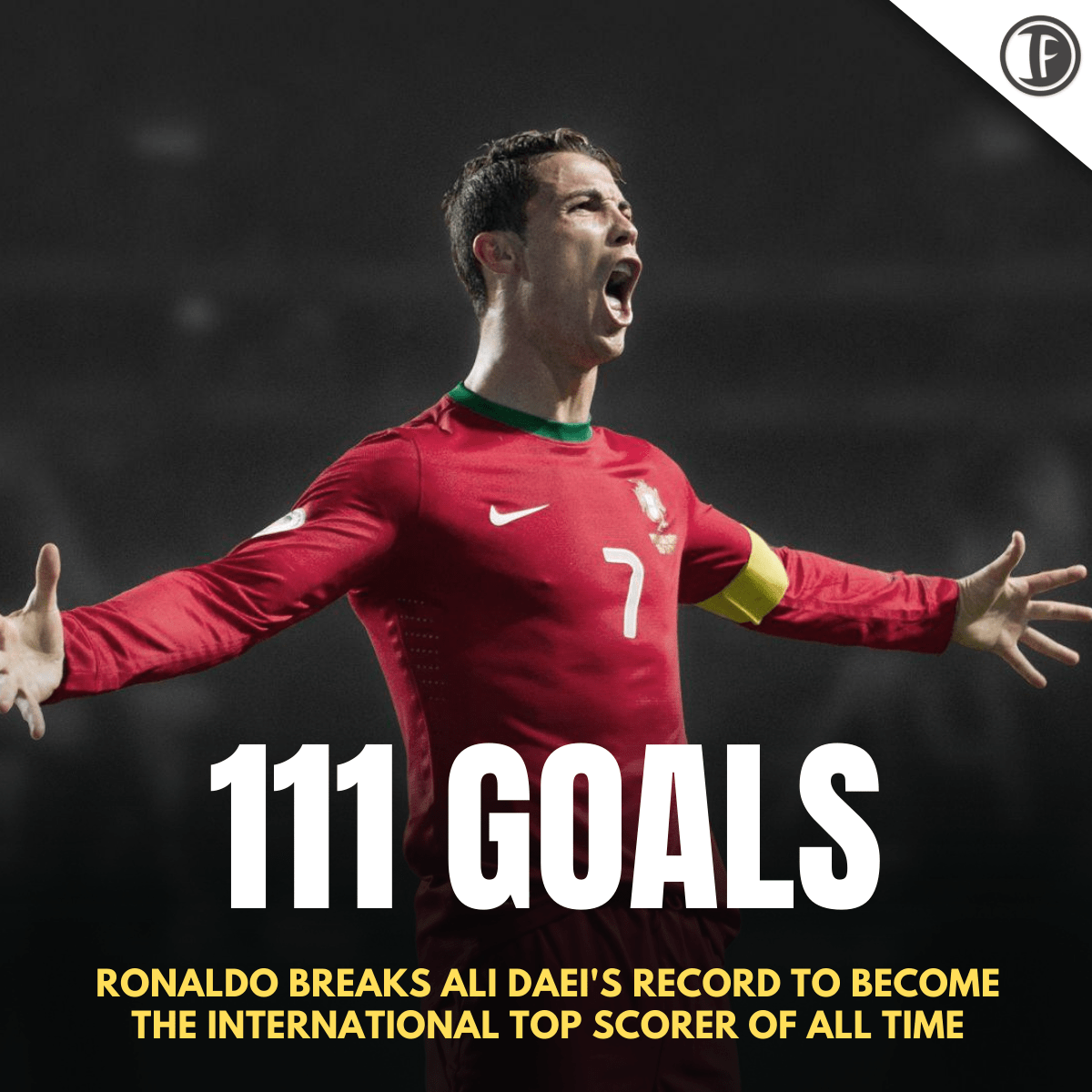 Breaking Cristiano Ronaldo all time top international goal