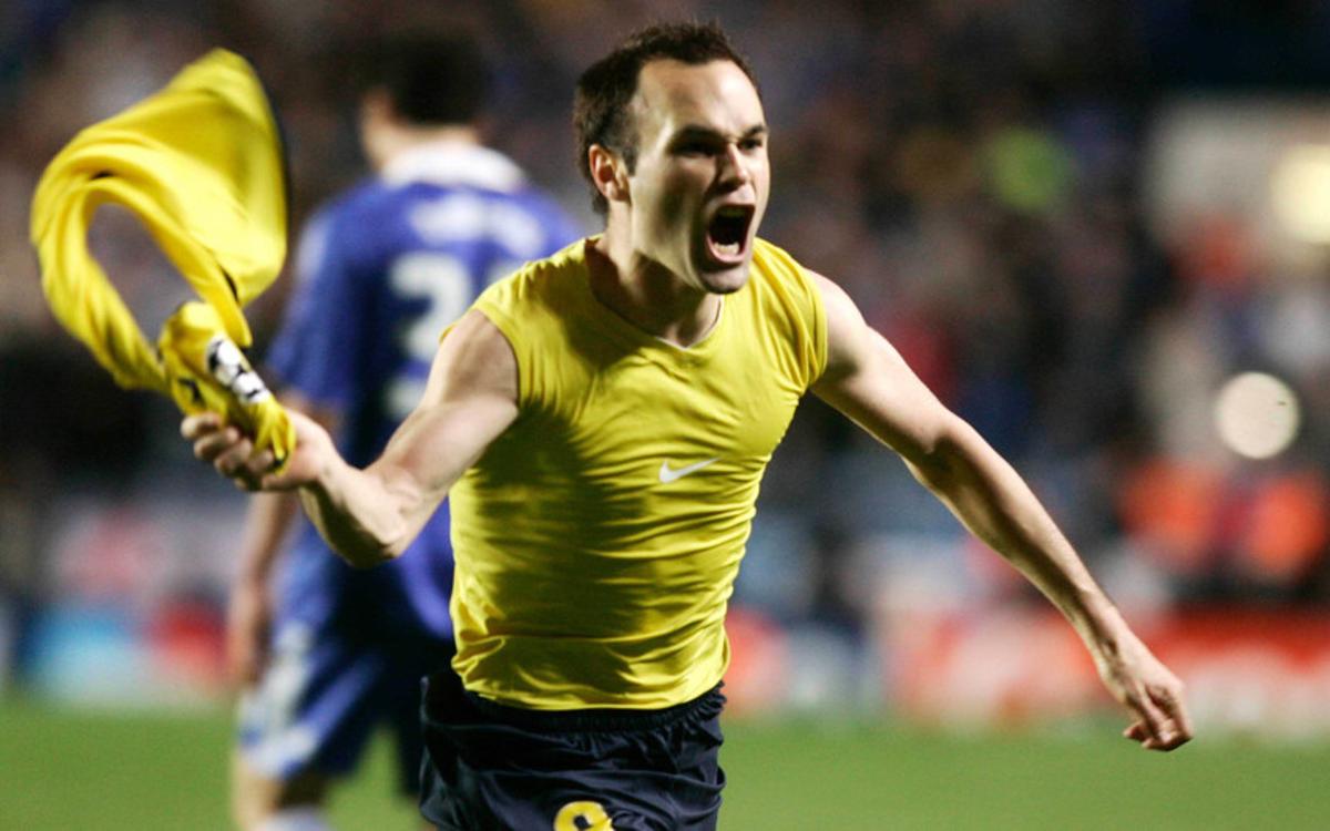 Andrés Iniesta celebrating goal