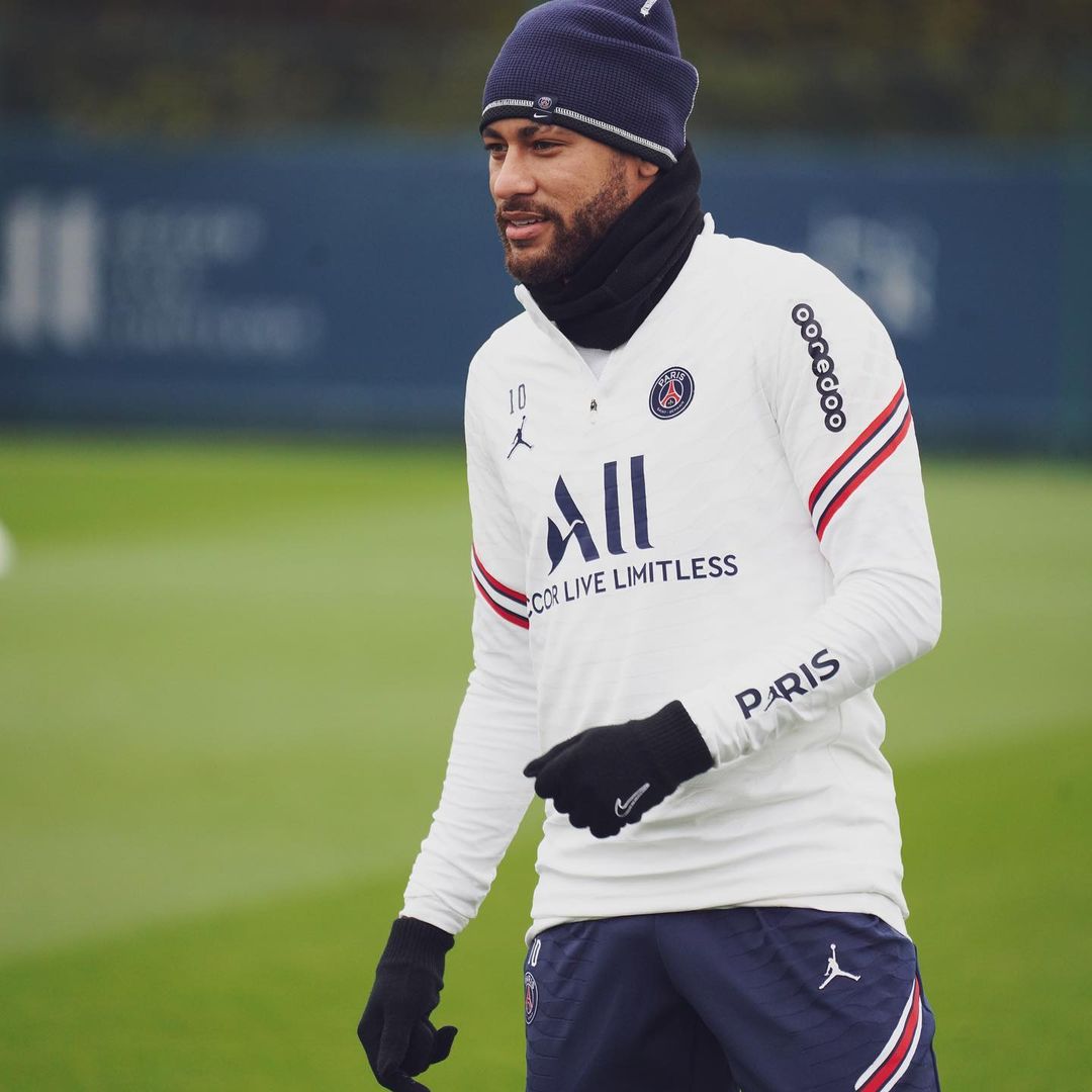 PSG star Neymar Jr in training