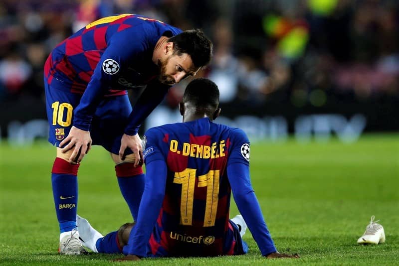 Ousmane Dembele injured at Barcelona