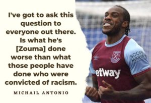 Michail Antonio response to Kurt Zouma cat incident