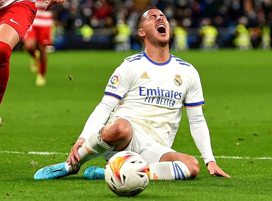 Eden Hazard injured at Real Madrid