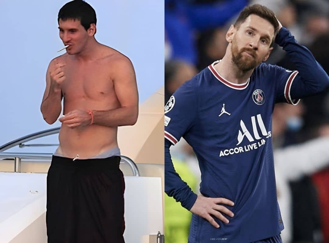 Leo Messi smoking Cigarette