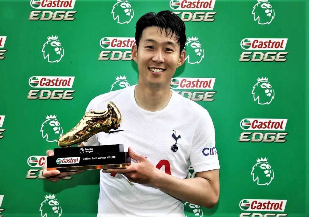 Son Heung-min with Premier League Golden Boot