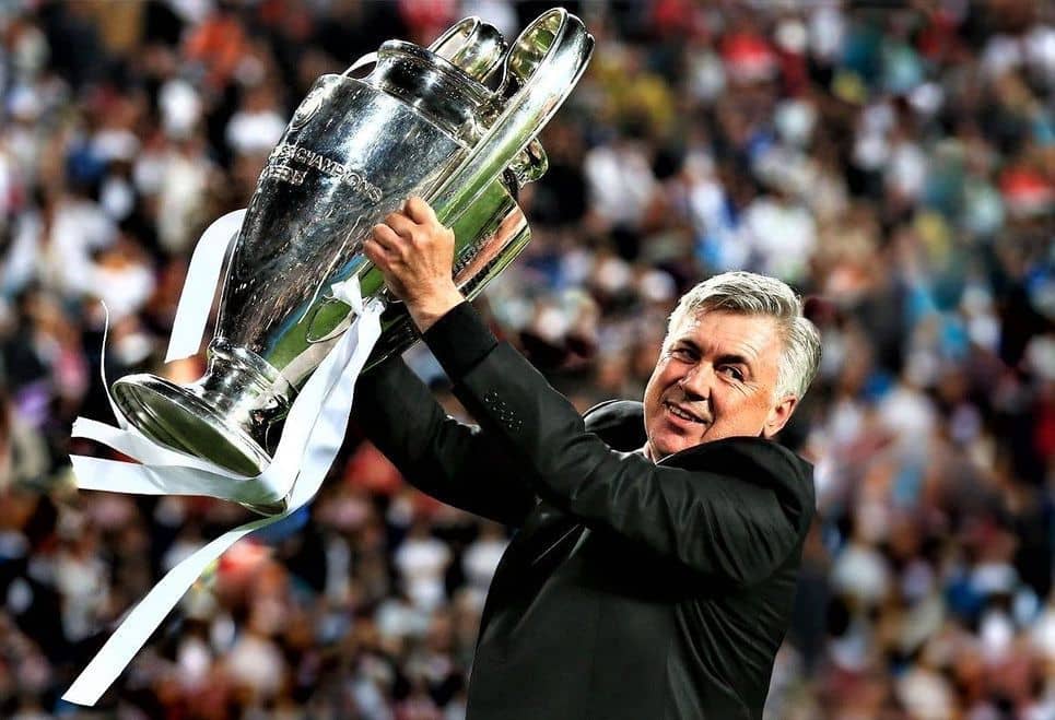 Carlo Ancelotti UCL trophy