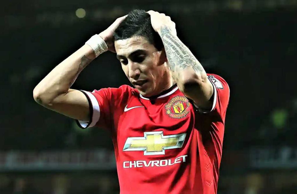 Di Maria Man United goal miss