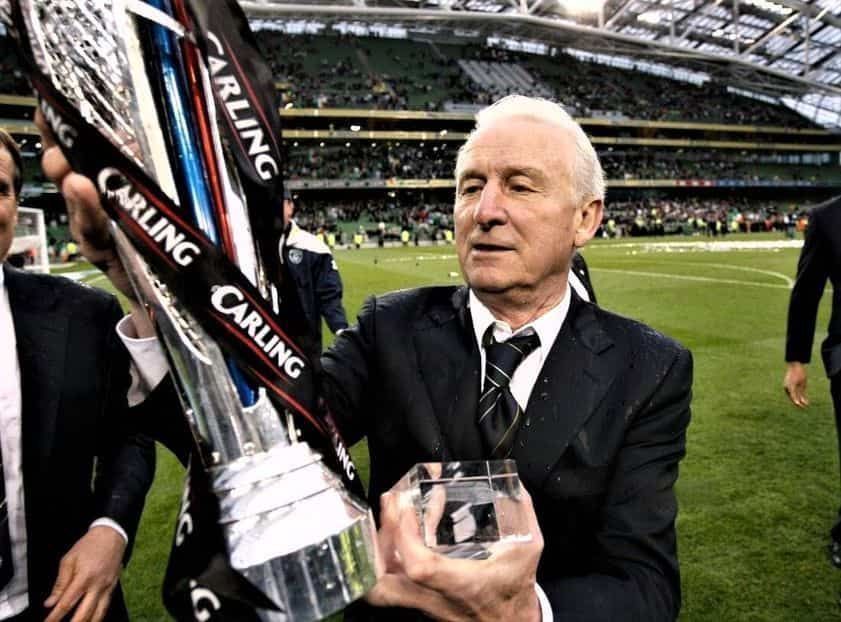 Giovanni Trapattoni with trophy