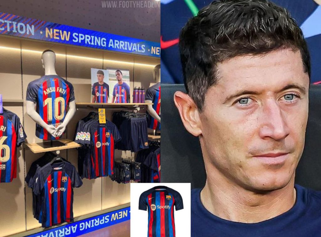 Barcelona unable to print Lewandoski Jersey