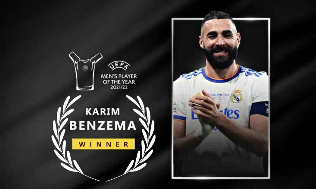 Benzema to UEFA win Men's award