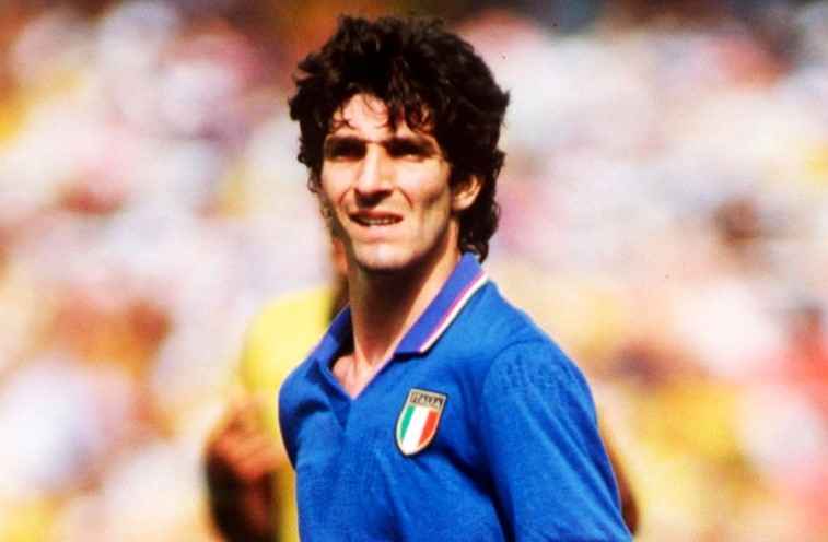 Paolo Rossi in action for Italy in World Cup 1982