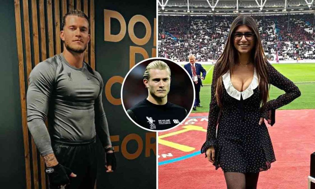 Loris Karius received flirty message from Mia Khalifa