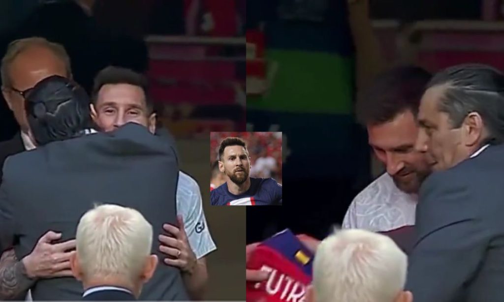 Paulo Futre asked Lionel Messi for Autograph