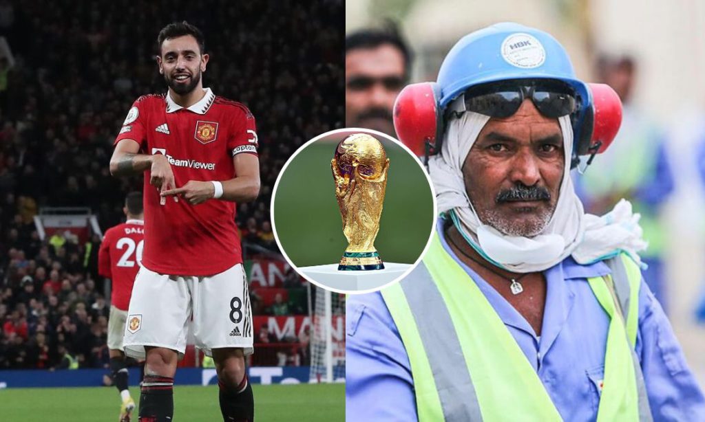 Bruno Fernandes about construction workers of Stadium in Qatar World Cup