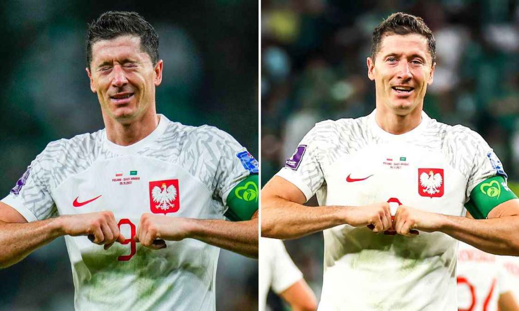 Robert Lewandowski emotional after his first World Cup goal