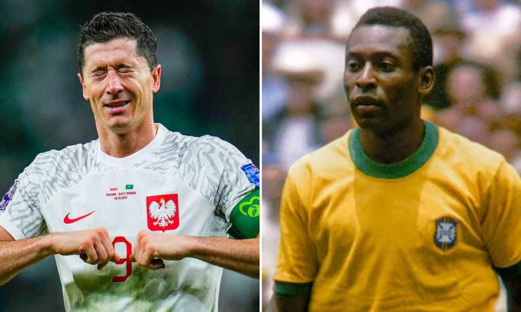 Robert Lewandowski equals Pele's 77 international goals