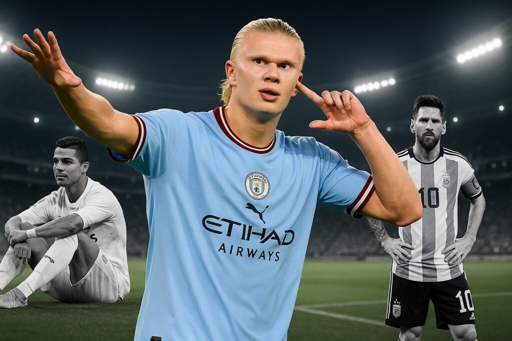 Erling Haaland surpassed Messi and Ronaldo in terms of goals